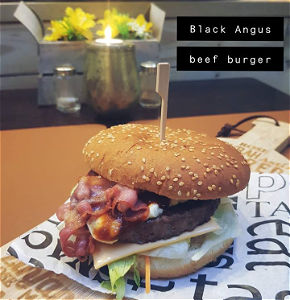 Black Angus beef burger 